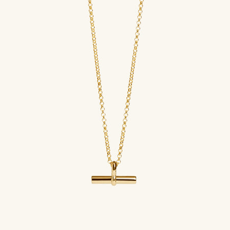 T-Bar Necklace Gold